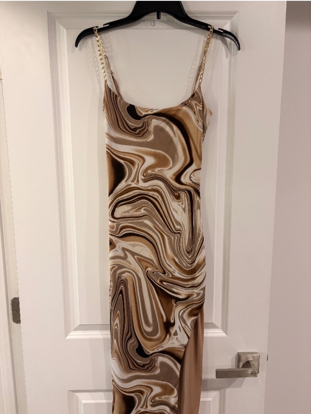 Windsor Beige and Brown Printed Dress
